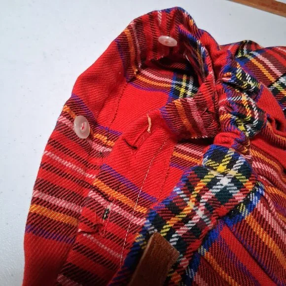 Smiths Bermuda Kilt Youth Size 4 Red Royal Stewart Tartan Traditional England - Picture 16 of 16